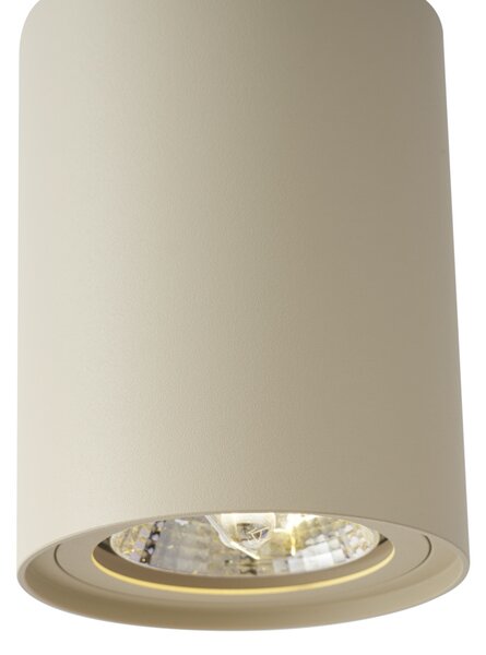 Moderní závěsná lampa béžová s černou pro kolejnicový systém 1-fázový GU10 70mm - Iconic Holt