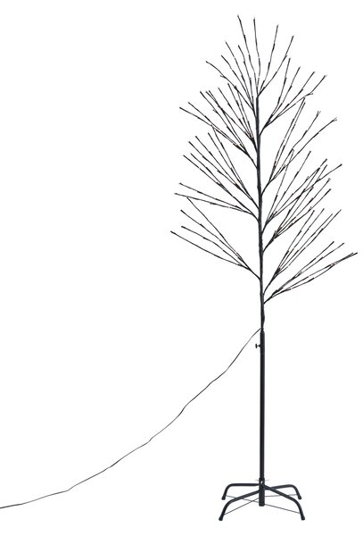 Vánoční strom černý 200 cm vč. LED IP44 - Vixen