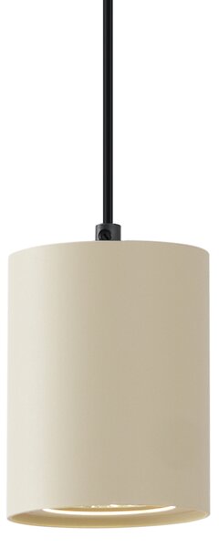 Moderní závěsná lampa béžová s černou pro kolejnicový systém 1-fázový GU10 70mm - Iconic Holt