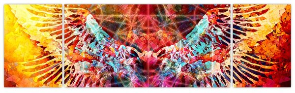 Obraz - Merkaba s křídly, abstrakce (170x50 cm)