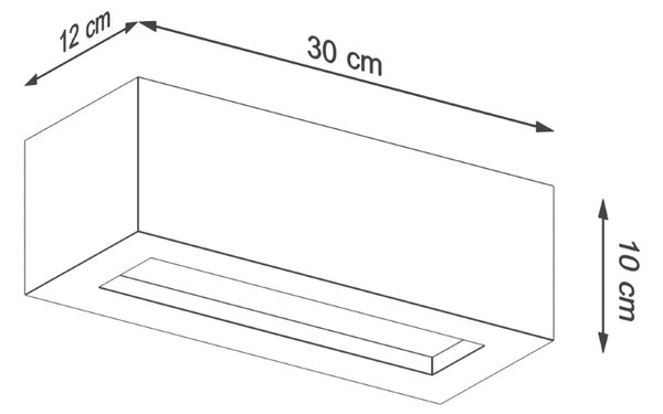 Nástěnné svítidlo Vega, 1x betonové stínítko, (30 cm)