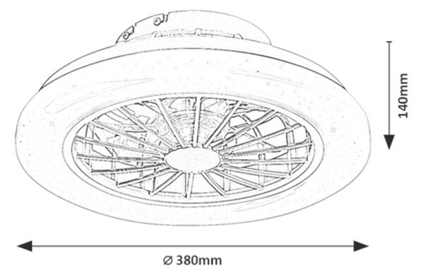 Rabalux DALFON LED stropní svítidlo s ventilátorem 71348