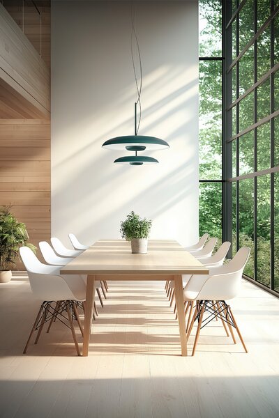 Linealight Závěsné LED svítidlo Basin_P ø48,3 cm, 25W Barva: Černá, Chromatičnost: 2700K