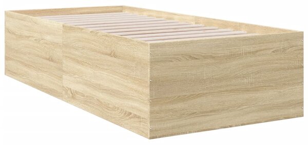 Rám postele dub sonoma 75 x 190 cm kompozitní dřevo 3280981