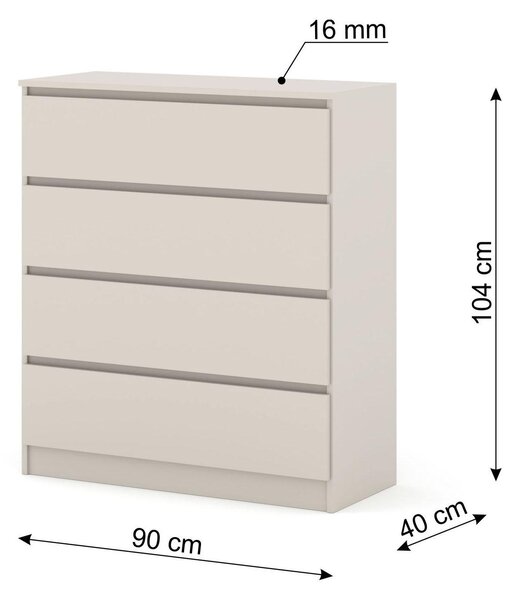 Komoda MAJA S4 90 cm KASCHMIR Příborník Highboard