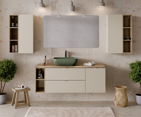 Koupelnový otevřený regál pod desku DUB CREMONA 20 cm