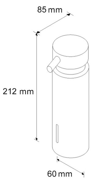 Stojánkový dávkovač tekutého mýdla, 300 ml, chrom