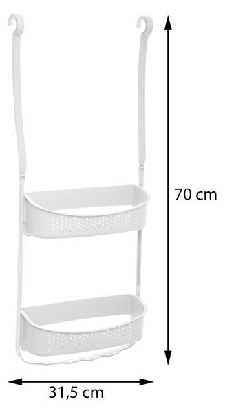 Polička do koupelny Flex, bílá