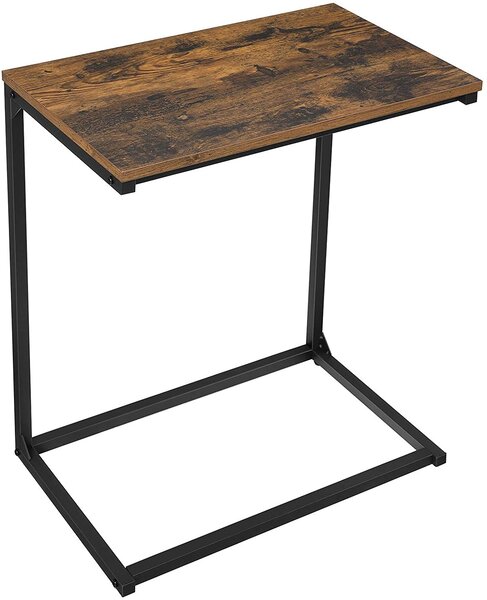 VASAGLE Odkládací stolek industriální hnědý 55 x 66 x 35 cm