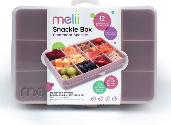 Melii Dělená krabička na svačinu Snackle box 12 přihrádek 1368 ml Barva: tyrkysová
