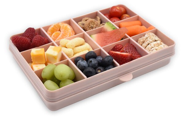 Melii Dělená krabička na svačinu Snackle box 12 přihrádek 1368 ml Barva: tyrkysová