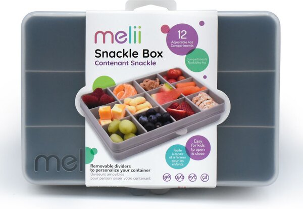 Melii Dělená krabička na svačinu Snackle box 12 přihrádek 1368 ml Barva: tyrkysová
