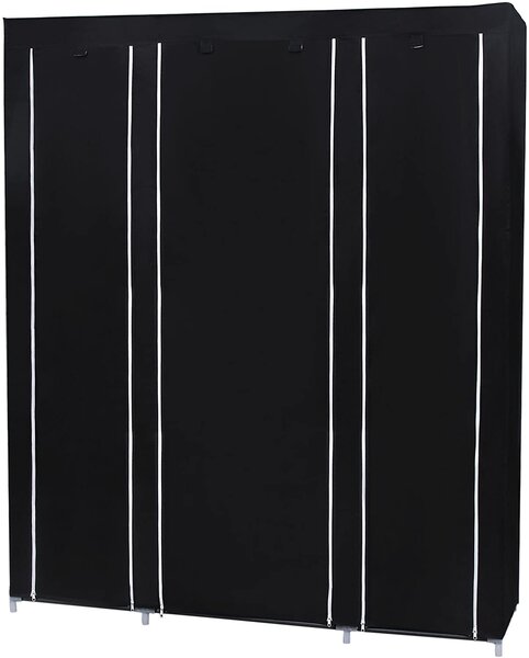 SONGMICS Šatní skříň látková černá 150 x 175 x 45 cm