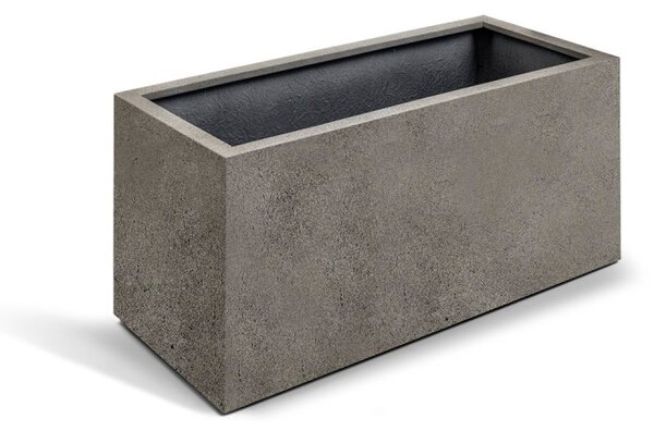 Grigio truhlík s kolečky, květináč Barva květináče: Natural Concrete, Rozměry: 90x40x40 cm
