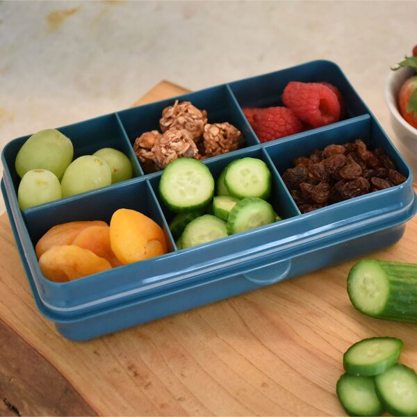 Melii Dělená krabička na svačinu Snackle box 6 přihrádek 684 ml Barva: béžová