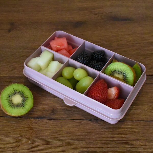 Melii Dělená krabička na svačinu Snackle box 6 přihrádek 684 ml Barva: béžová