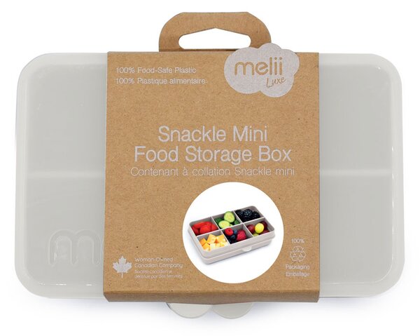 Melii Dělená krabička na svačinu Snackle box 6 přihrádek 684 ml Barva: béžová