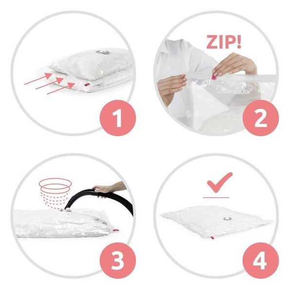 Vakuové úložné pytle 70 l + 120 l, čirá