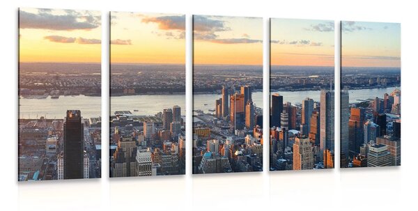 5-dílný obraz město New York