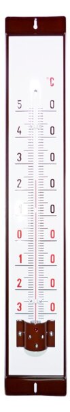 Venkovní teploměr smaltovaný, Hnědobílý 860x140 mm