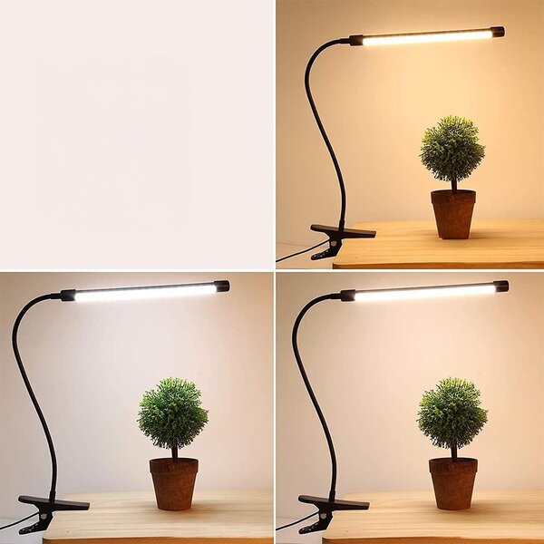 4Leaders Flexibilní stmívatelná LED lampa s klipem černá 71,5 cm