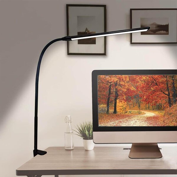 4Leaders Flexibilní stmívatelná LED lampa s klipem černá 71,5 cm
