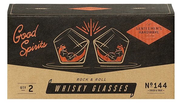 Sklenice na whisky Rocking Whisky Glasses – set 2 ks