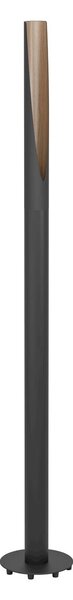 LED stojací lampa Barbotto v černé/dubové dřevo