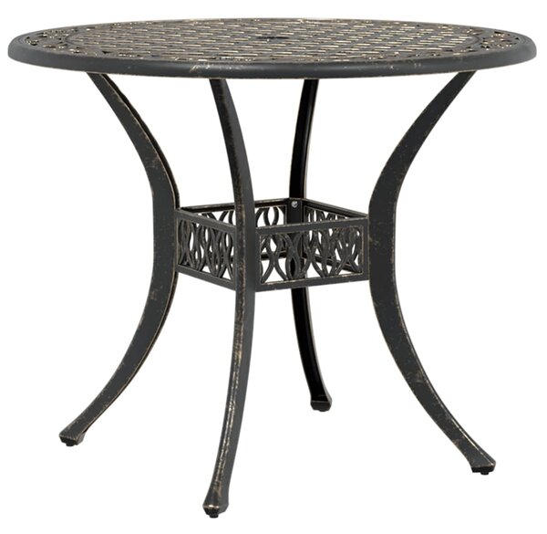 3dílný bistro set bronzový litý hliník