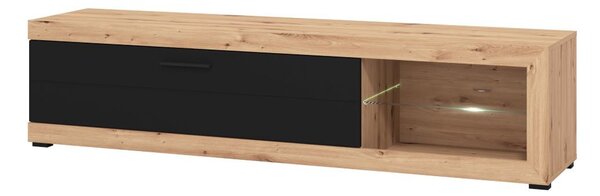 Televizní stolek Ronja 180cm - dub artisan/černá