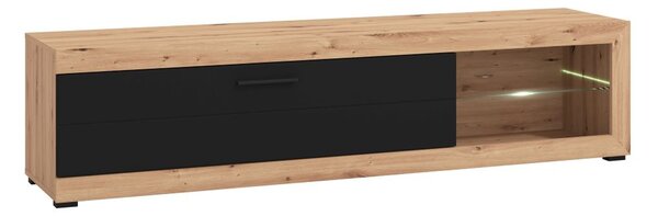 Televizní stolek Ronja 180cm - dub artisan/černá