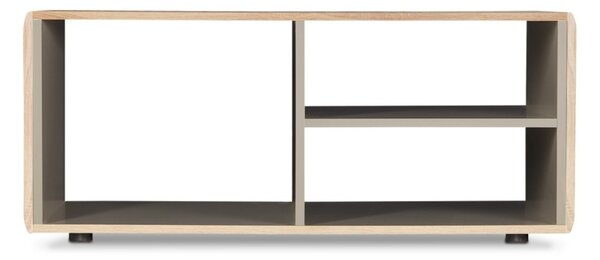 KONSIMO Konferenční stolek AVERO police dub bílá 112 x 47 x 60 cm