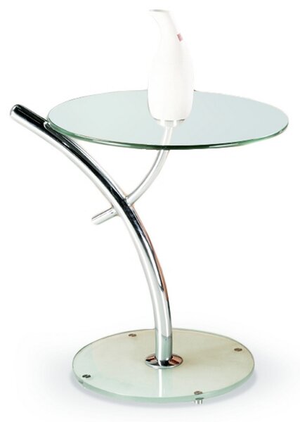 Konferenční stolek Iris, čirá / stříbrná