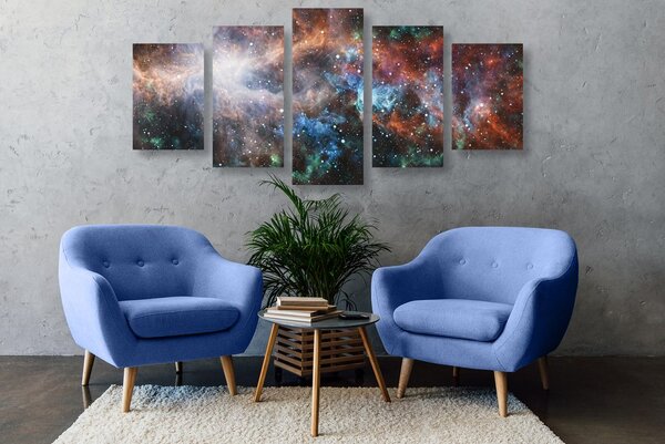 5-dílný obraz nekonečná galaxie