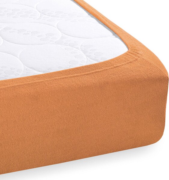 Froté napínací prostěradlo FR-022 Okrové 90 x 200 - výška 20 cm