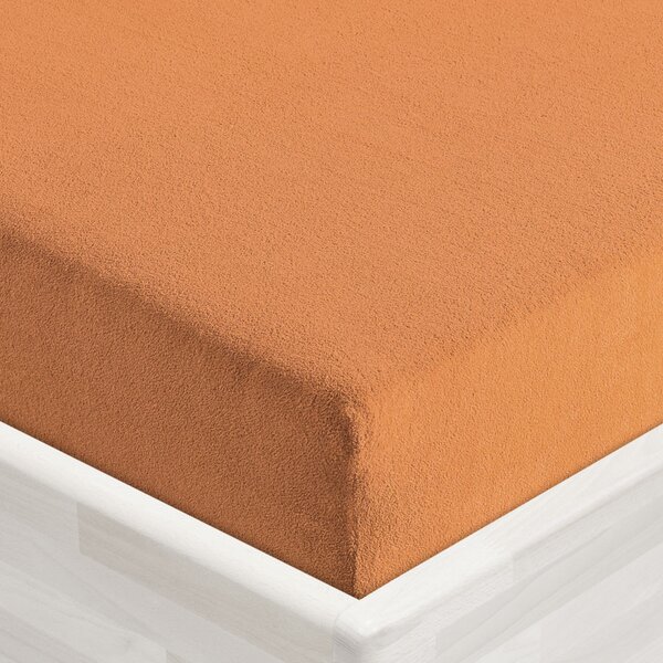Froté napínací prostěradlo FR-022 Okrové 90 x 200 - výška 20 cm