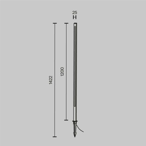 MAYTONI Venkovní svítidlo Pole 3000K 18W IP 65 O440FL-L18GF3K