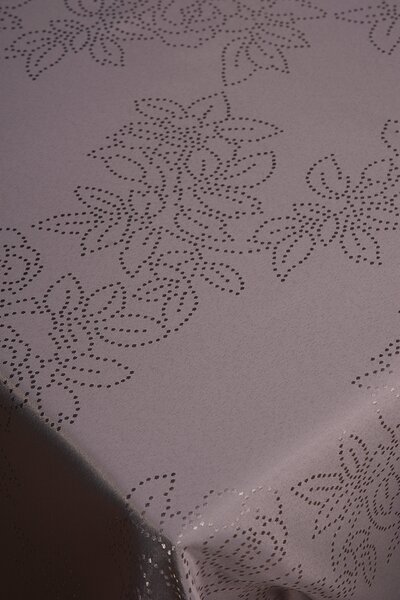 KONSIMO Šedý ubrus LUCES se vzorem květin, 140 x 180 cm
