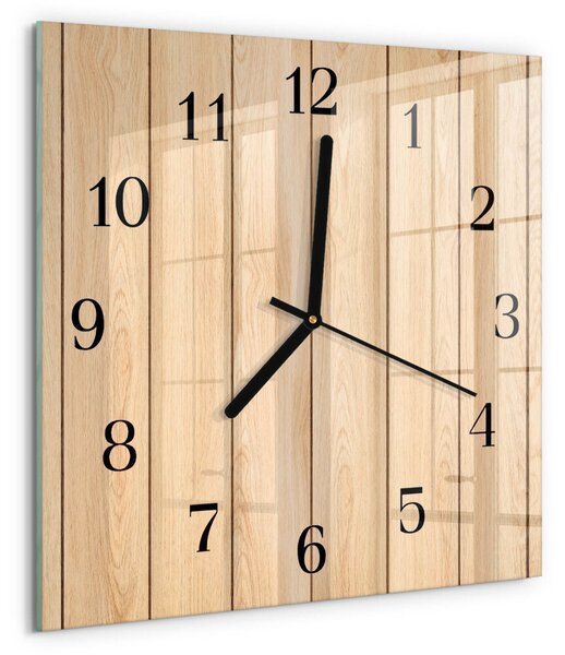 Skleněné hodiny na stěnu Dřevo zskc-30x30-00182543