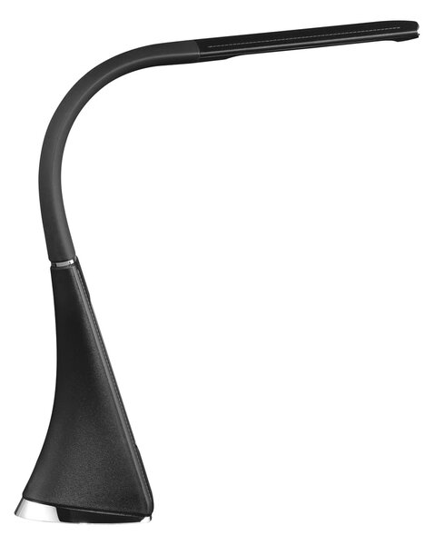 LED stolní lampička s displejem, otočná hlava, černá