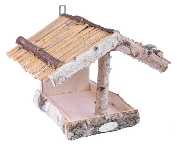 Dřevěné nástěnné krmítko pro ptáky Esschert Design, výška 24,5 cm