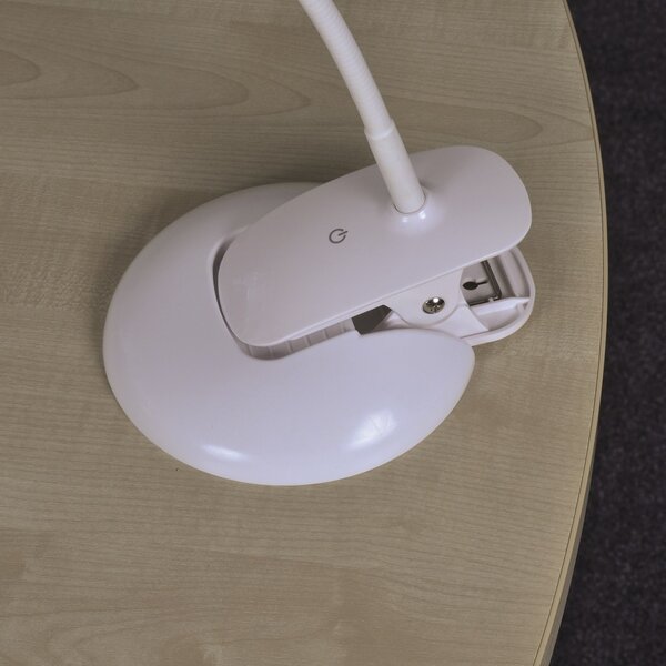 Stolní LED lampička 2v1 - podstavec i clip 5W, bílá