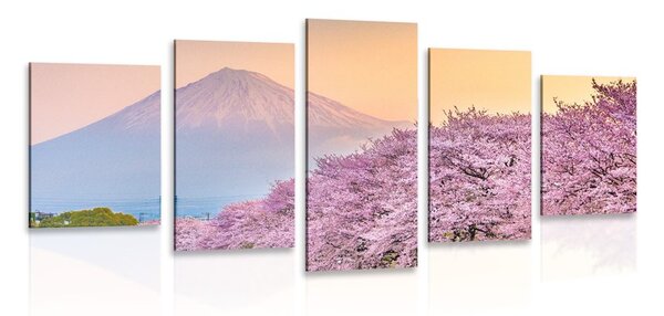5-dílný obraz nádherné Japonsko