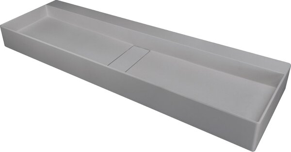 Deante Blur umyvadlo 120x40 cm obdélníkový na pult šedá/kámen matný CQB_SU2S