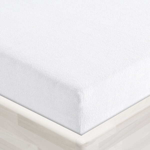 Dětské froté napínací prostěradlo do postýlky FR-031 Bílé 60 x 120 x 10 cm - do postýlky