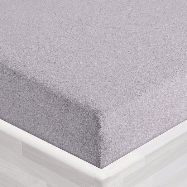 Dětské froté napínací prostěradlo do postýlky FR-028 Světle šedé 60 x 120 x 10 cm - do postýlky