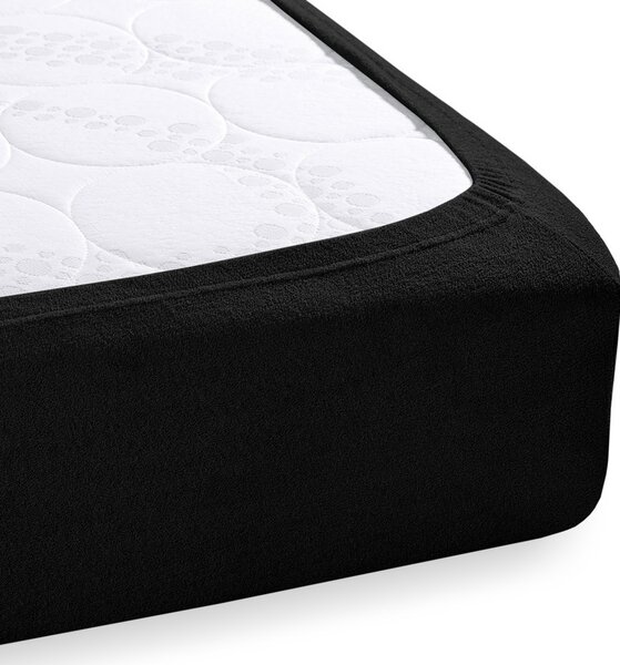 Dětské froté napínací prostěradlo do postýlky FR-030 Černé 60 x 120 x 10 cm - do postýlky
