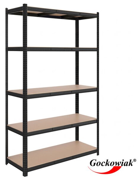 Regál 205x120x45 cm černý