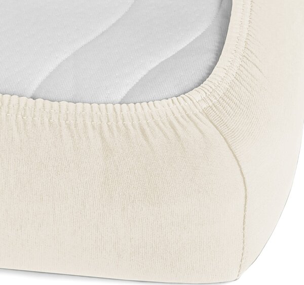 Dětské jersey napínací prostěradlo do postýlky JR-002 Smetanové 60 x 120 x 10 cm - do postýlky