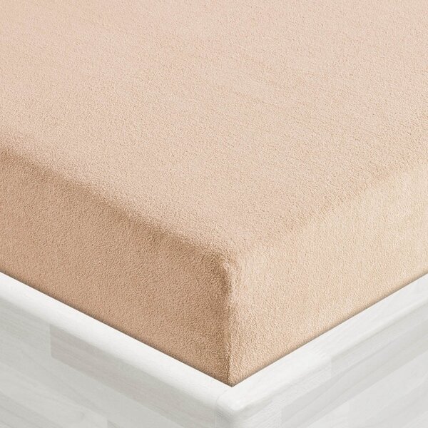 Froté napínací prostěradlo FR-033 Béžové 90 x 200 - výška 20 cm